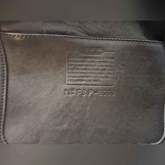 Vintage Coach Legacy Two-Way Black Glovetanned Leather Tote Satchel Bag #9063 - Picture 14 of 17